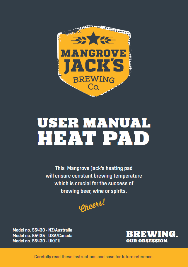 Instructions Heat Pad Mangrove Jack's